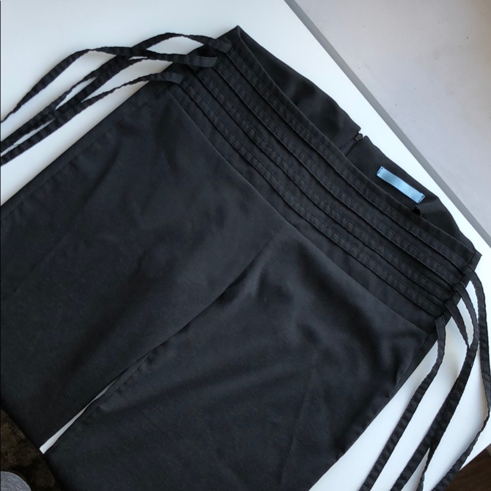 Black Dress Pants with Fringe